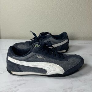Puma Speed Cat Motorsport Sneaker Suede Leather US‎ 8.5 Retro Low Top Shoe Navy